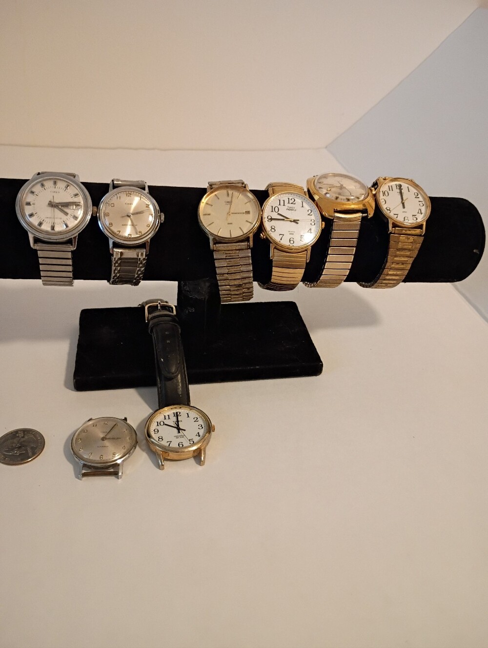Lot Of Eight Vintage Large Timex Wrist Watches